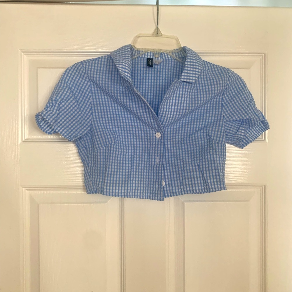 Checkered crop top